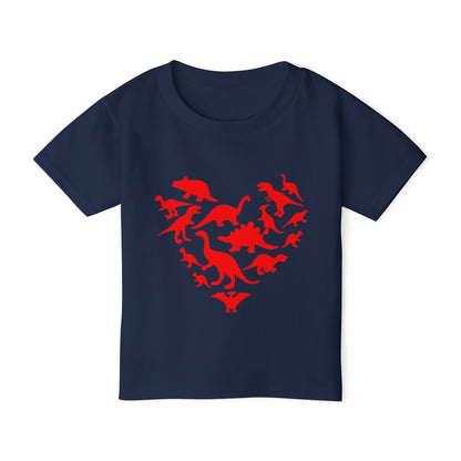 Dinosaur Heart Heavy Cotton™ Toddler T-shirt