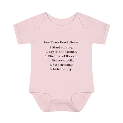 New Years Resolutions (Baby) Infant Baby Rib Bodysuit