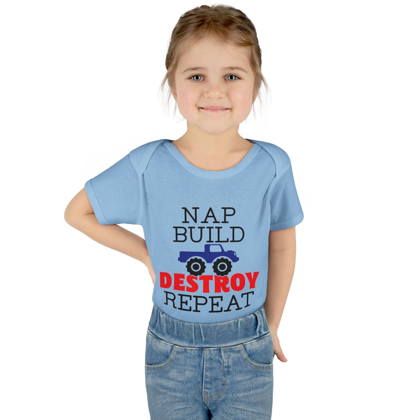Nap Build Destroy Repeat Infant Baby Rib Bodysuit