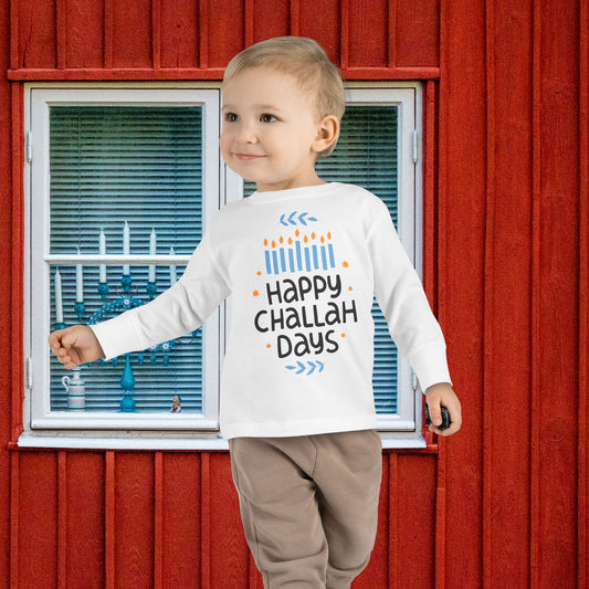 Happy Challah Days Toddler Long Sleeve Tee