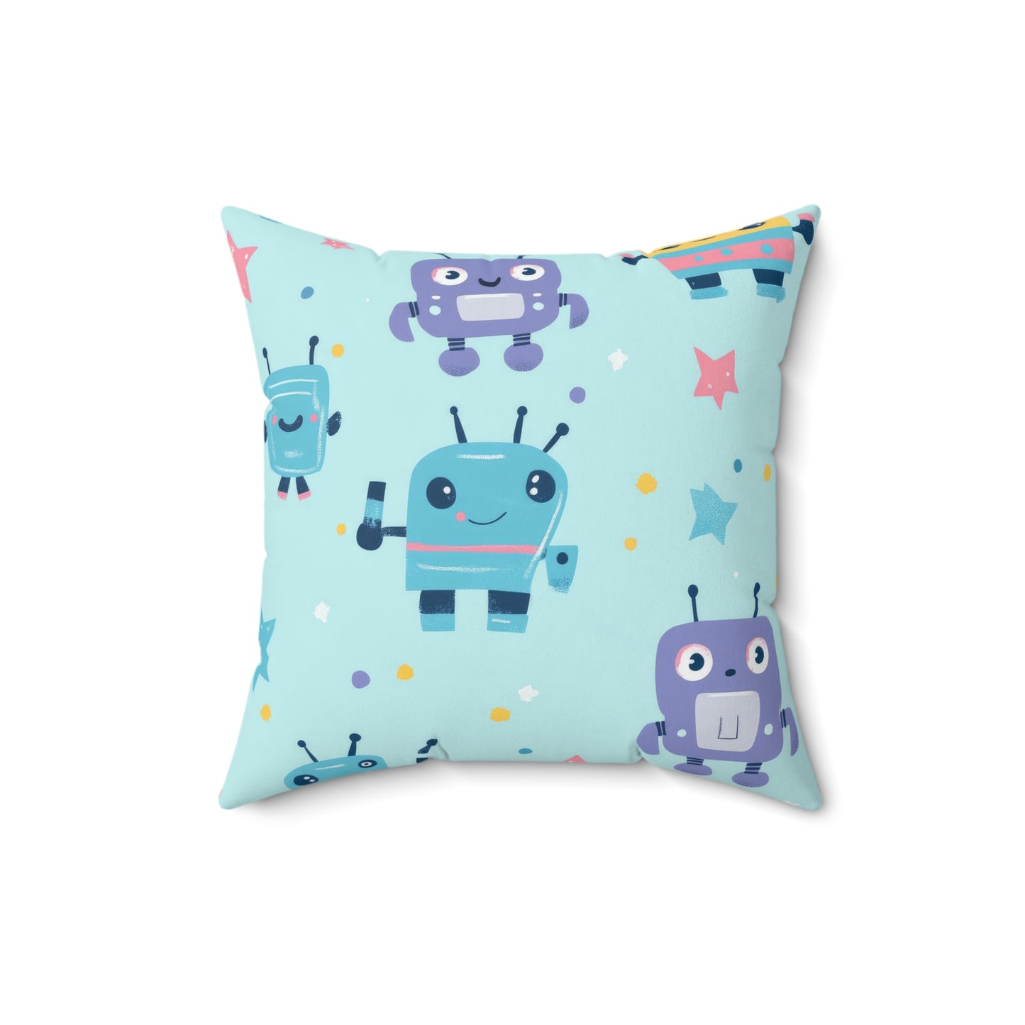 Robo Galaxy Giggles Throw Pillow