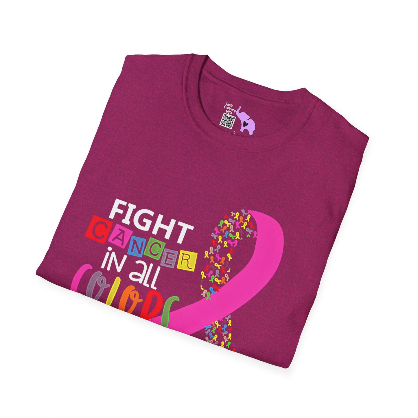 Fight Cancer All Colors 2 Adult T-shirt