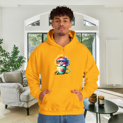 Cute Sunflower Kitten Heavy Blend™ Hooded Sweatshirt