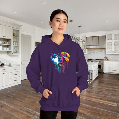 Colorful Face Heavy Blend™ Hooded Sweatshirt