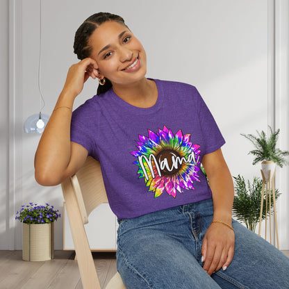 Mama Colorful Sunflower Adult T-shirt