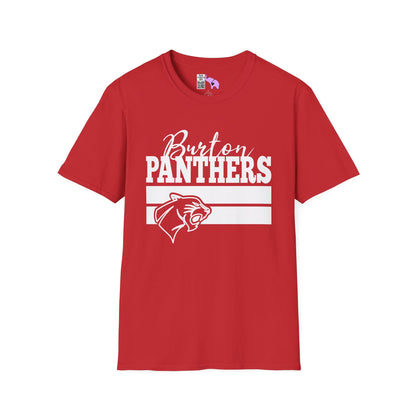 Burton Panthers w/Mascot & Stripes Adult T-shirt