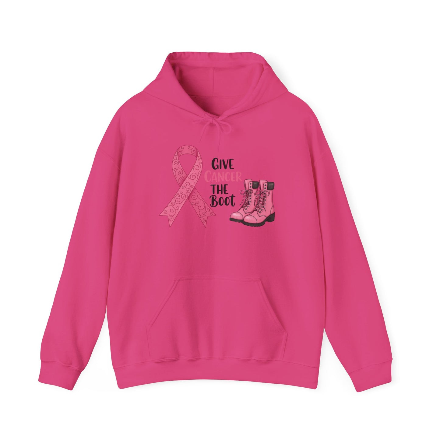 Give Cancer The Boot AdultHeavy Blend™ Hoodie