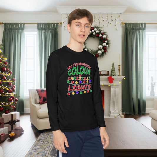 My Favourite Colour Is Christmas Lights Youth Long Sleeve Tee