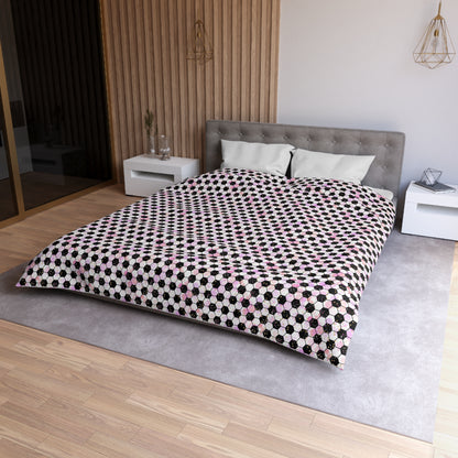 Pink Soccer Fever Microfiber Duvet Cover