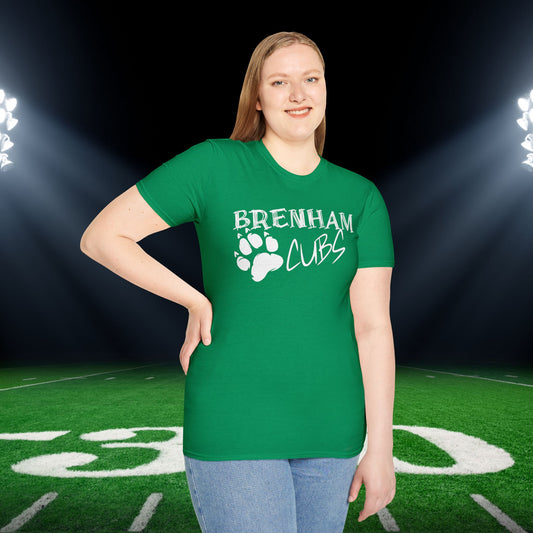 Brenham Cubs w/Claws Adult T-shirt