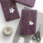 Golden Amethyst Radiance Mandala Wrapping Paper