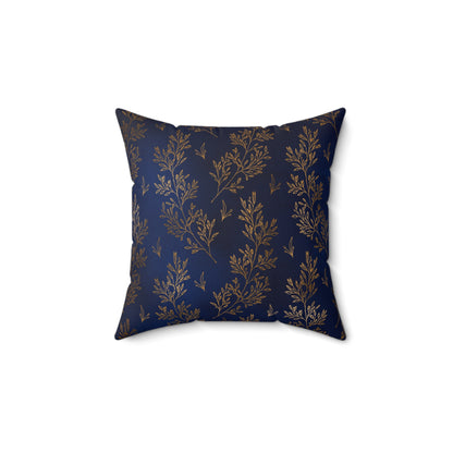 Gilded Twilight Foliage Throw Pillow