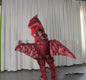 Inflatable Red Pterodactyl Costume for Adults