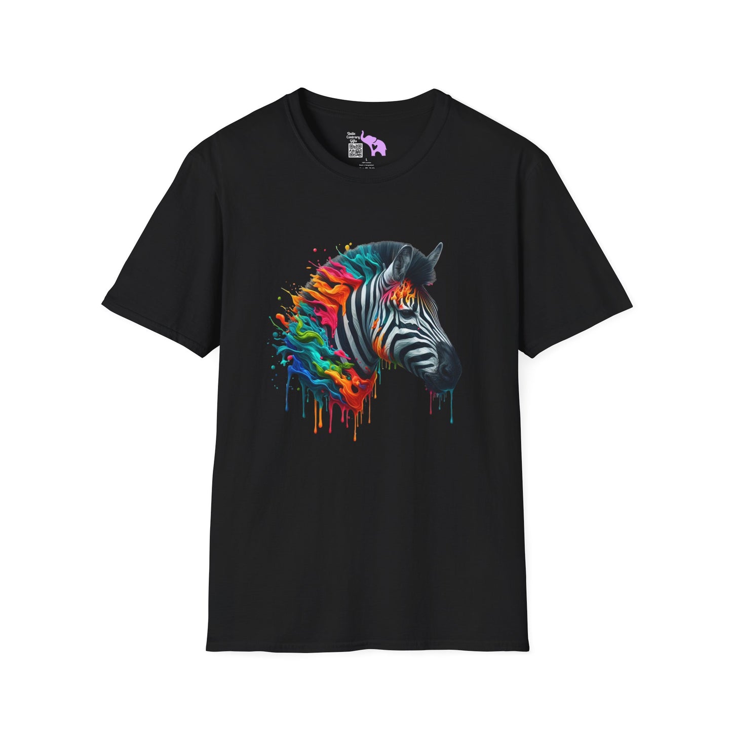 Colorful Zebra Adult T-shirt
