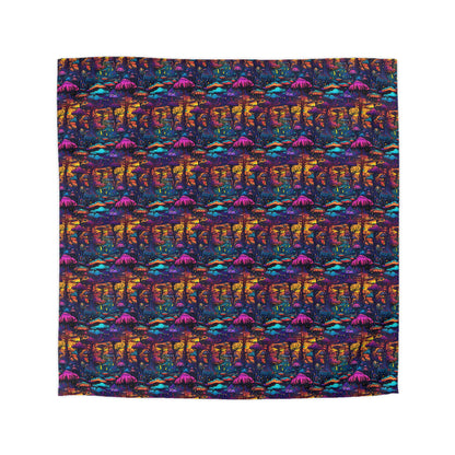 Psychedelic Spore Forest Microfiber Duvet Cover