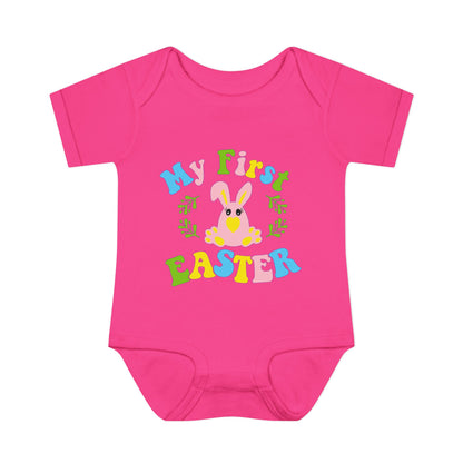 My First Easter (2) Infant Baby Rib Bodysuit