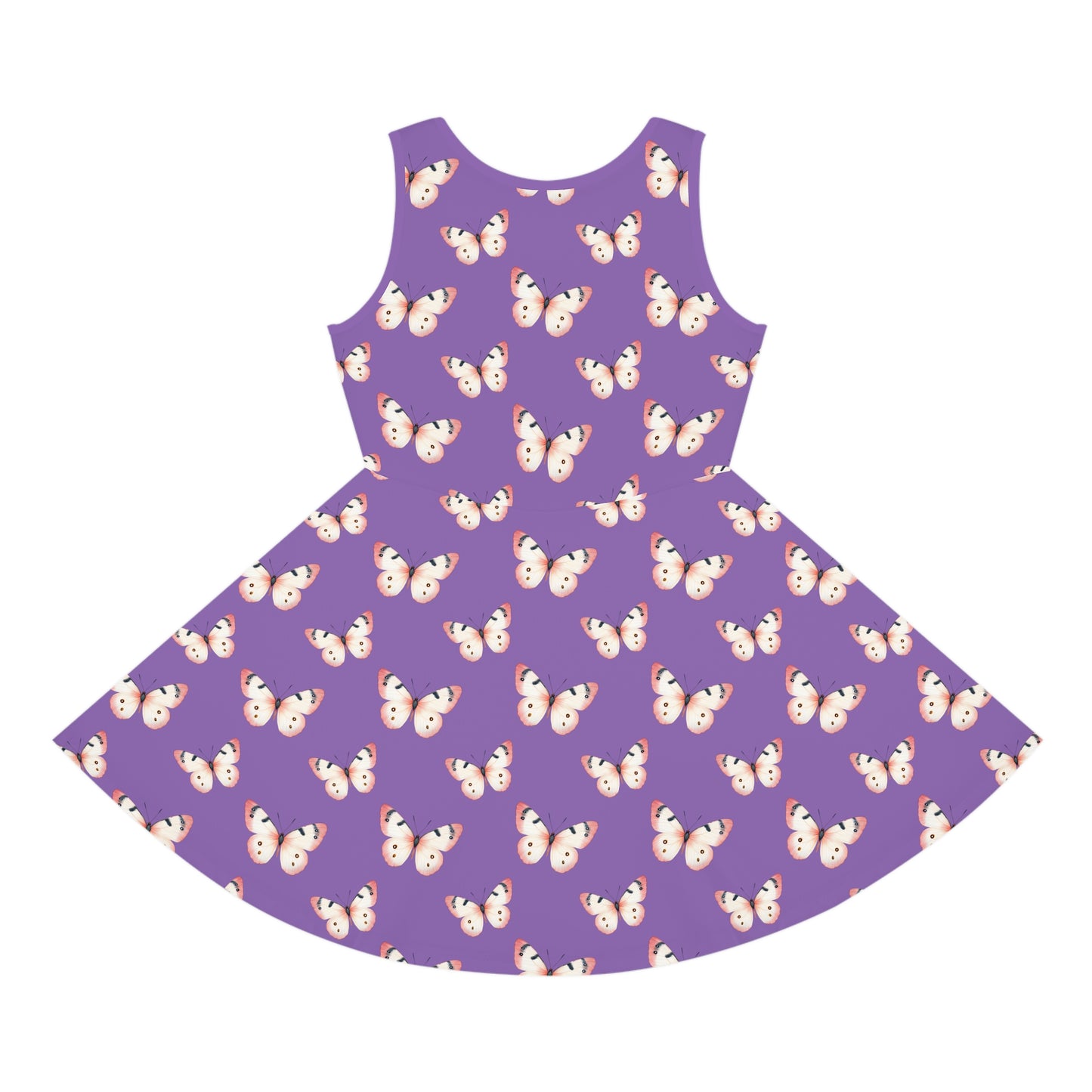 Lavender Flutter Girls' Sleeveless Sundress