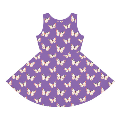 Lavender Flutter Girls' Sleeveless Sundress