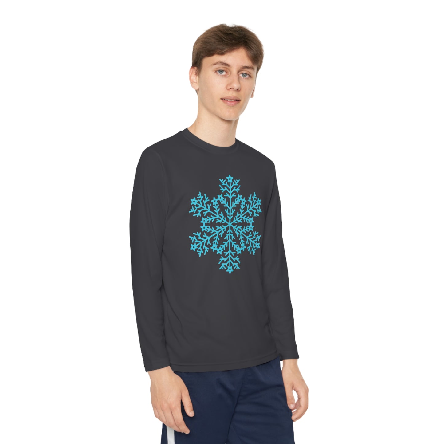 Large Snowflake Youth Long Sleeve Tee