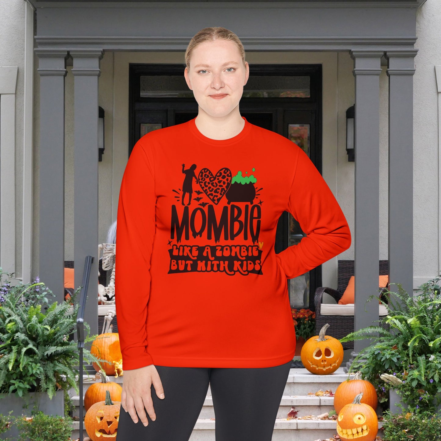 Mombie Like A Zombie But With Kids Adult Long Sleeve Tee