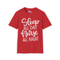 Sleep All Day Nurse All Night Adult T-shirt