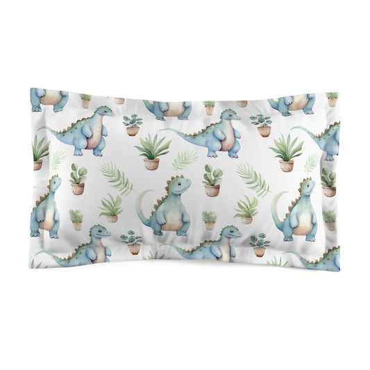Adorable Dinosaurs Microfiber Pillow Sham