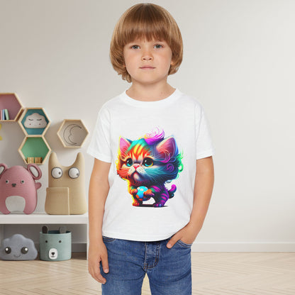Cute Colorful Kitten Heavy Cotton™ Toddler T-shirt