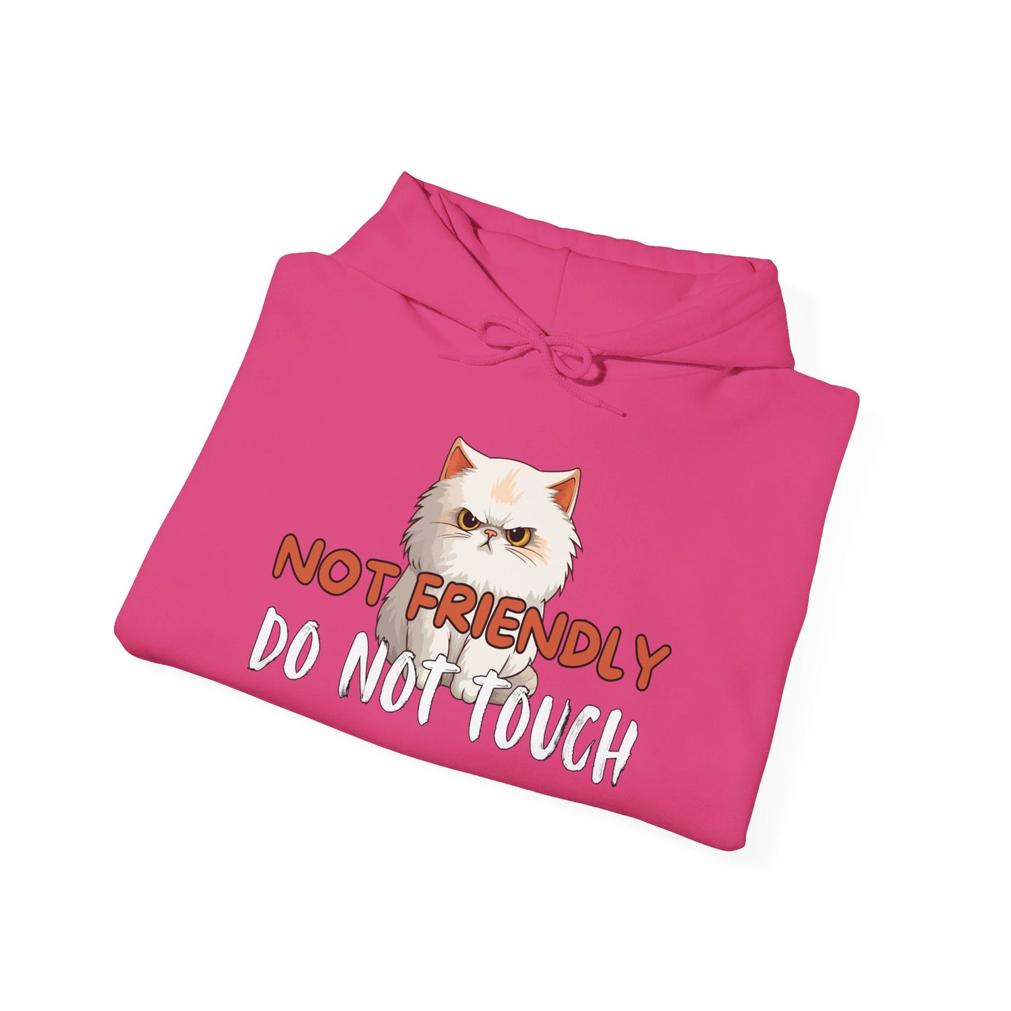 Not Friendly Do Not Touch Cat Heavy Blend™ Hooded Sweatshirt