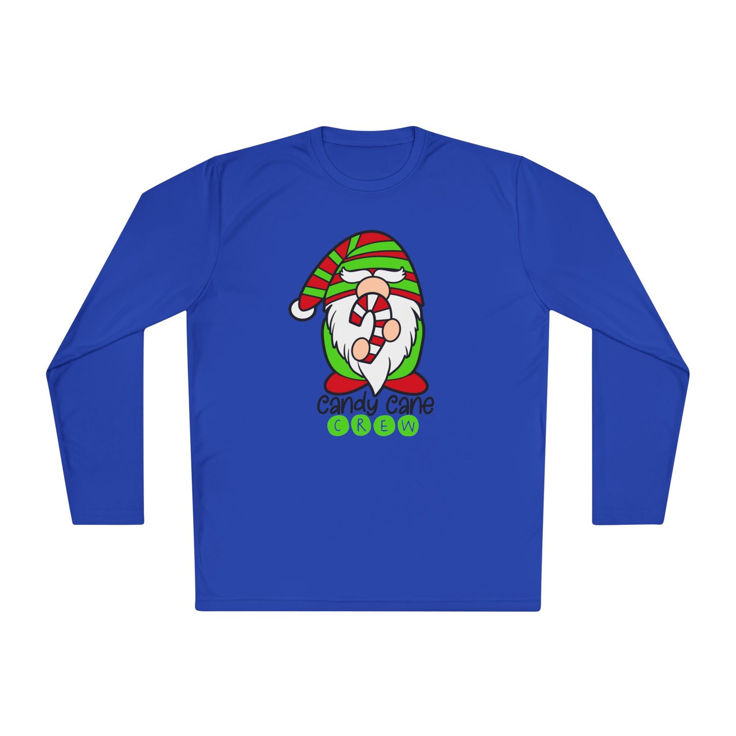 Candy Cane Crew Gnome Adult Long Sleeve Tee