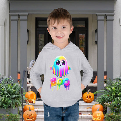Neon Ghostly Boo Toddler Hoodie