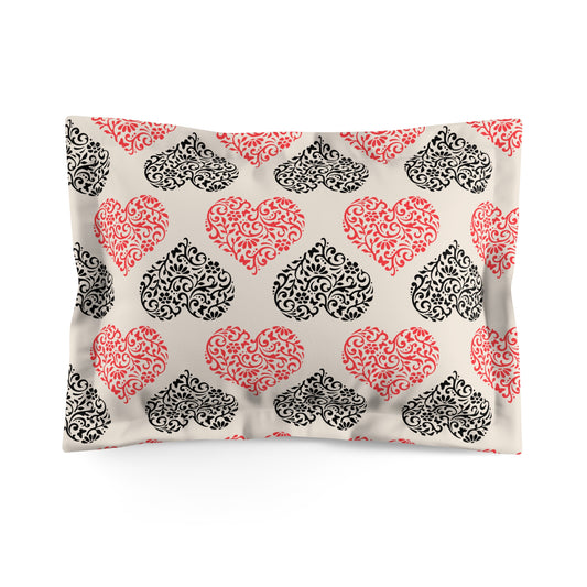 Rustic Hearts Microfiber Pillow Sham