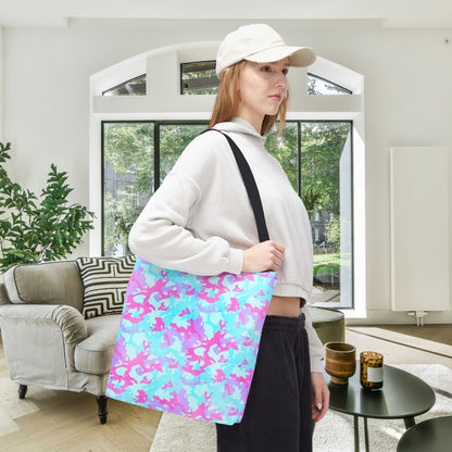 Cotton Candy Camo Canvas Tote Bag