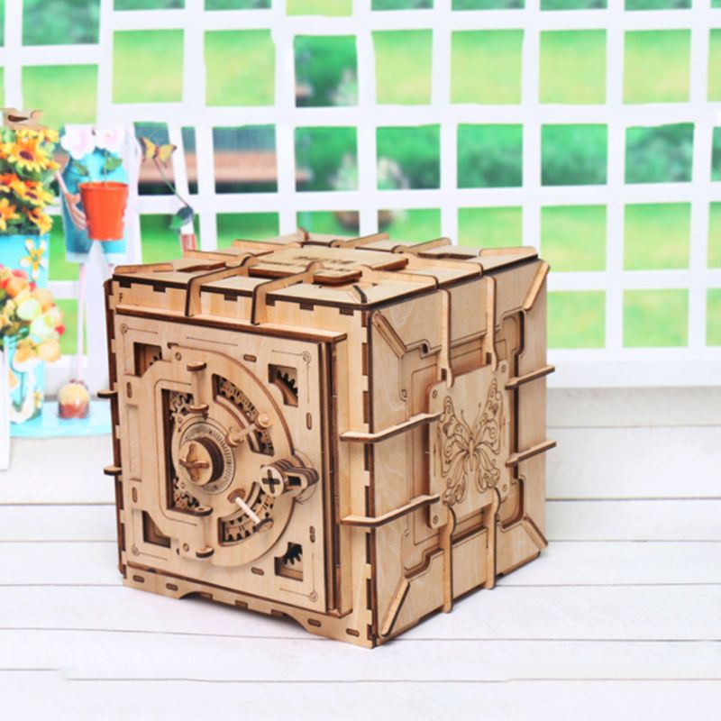 DIY Wood Puzzles Password Box Toy