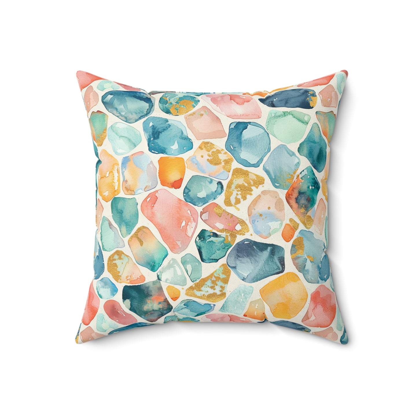 Ocean Pebble Drift Throw Pillow