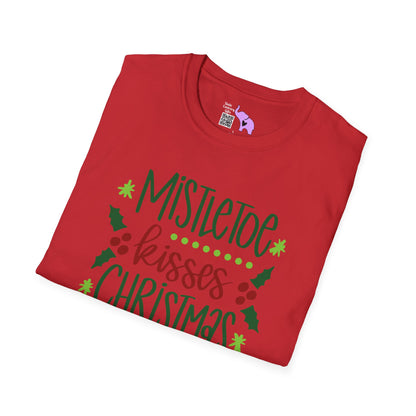 Mistletoe Kisses Christmas Wishes Adult T-shirt