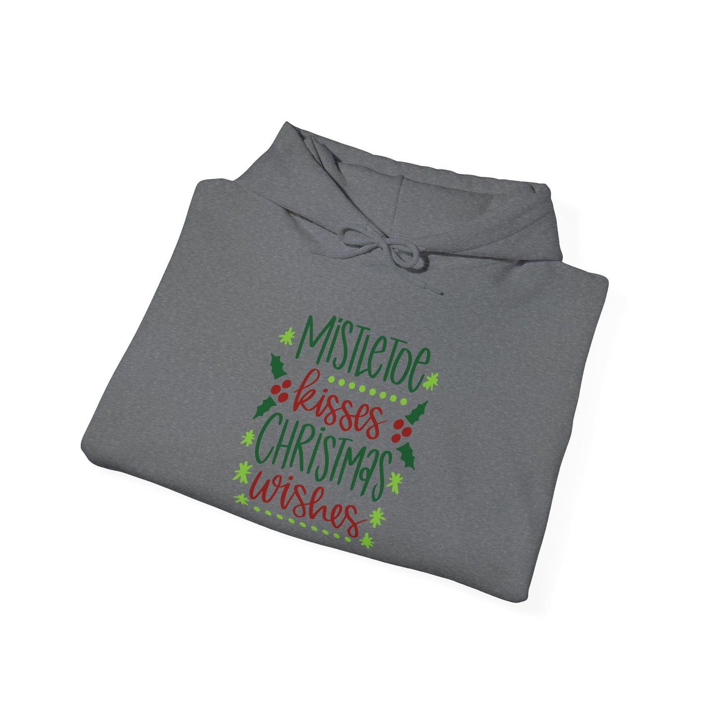 Mistletoe Kisses Christmas Wishes Heavy Blend™ Hooded Sweatshirt