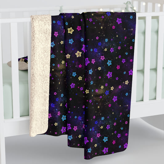 Starry Sky Sherpa Fleece Blanket