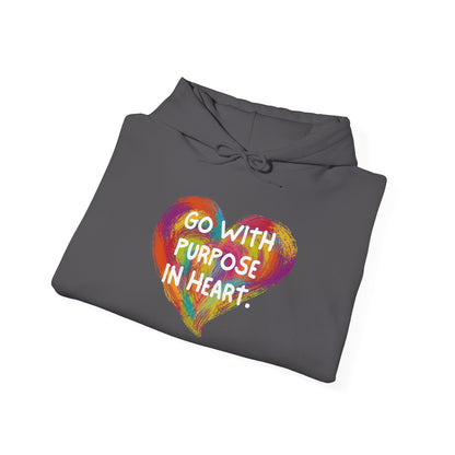 Go With Purpose In Heart Heavy Blend™ Hooded Sweatshirt