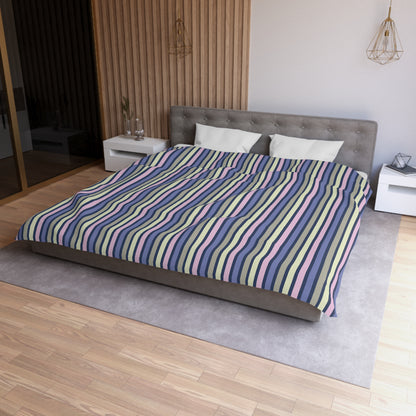 Earthy Stripes Microfiber Duvet Cover