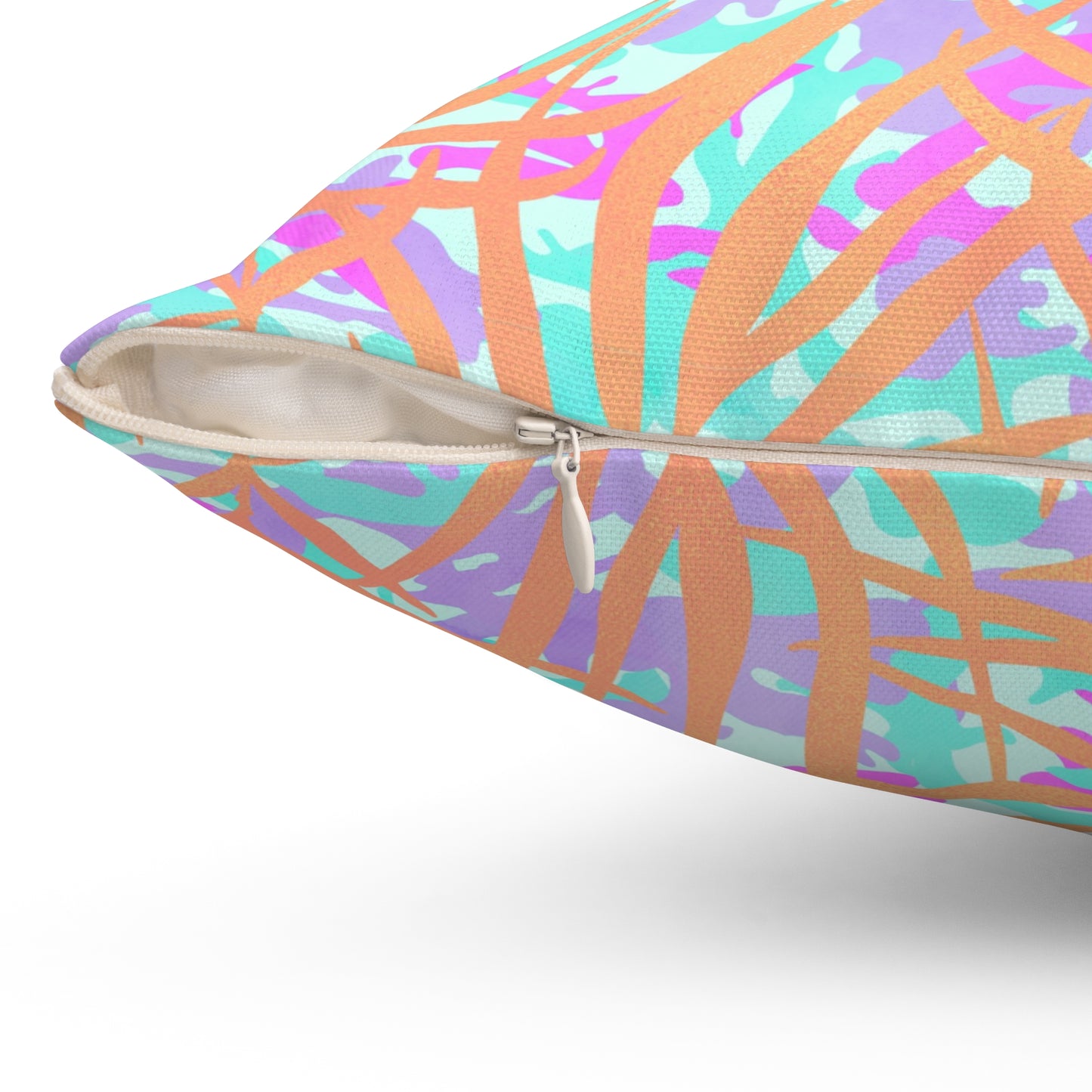 Tropical Sunset Palms Throw Pillow