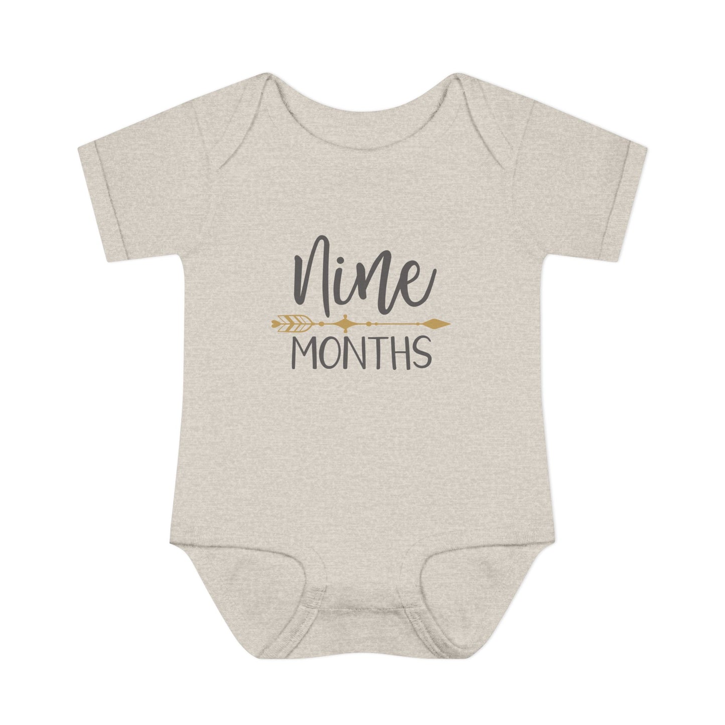 Golden Arrow Milestone Baby Bodysuit-Nine Months