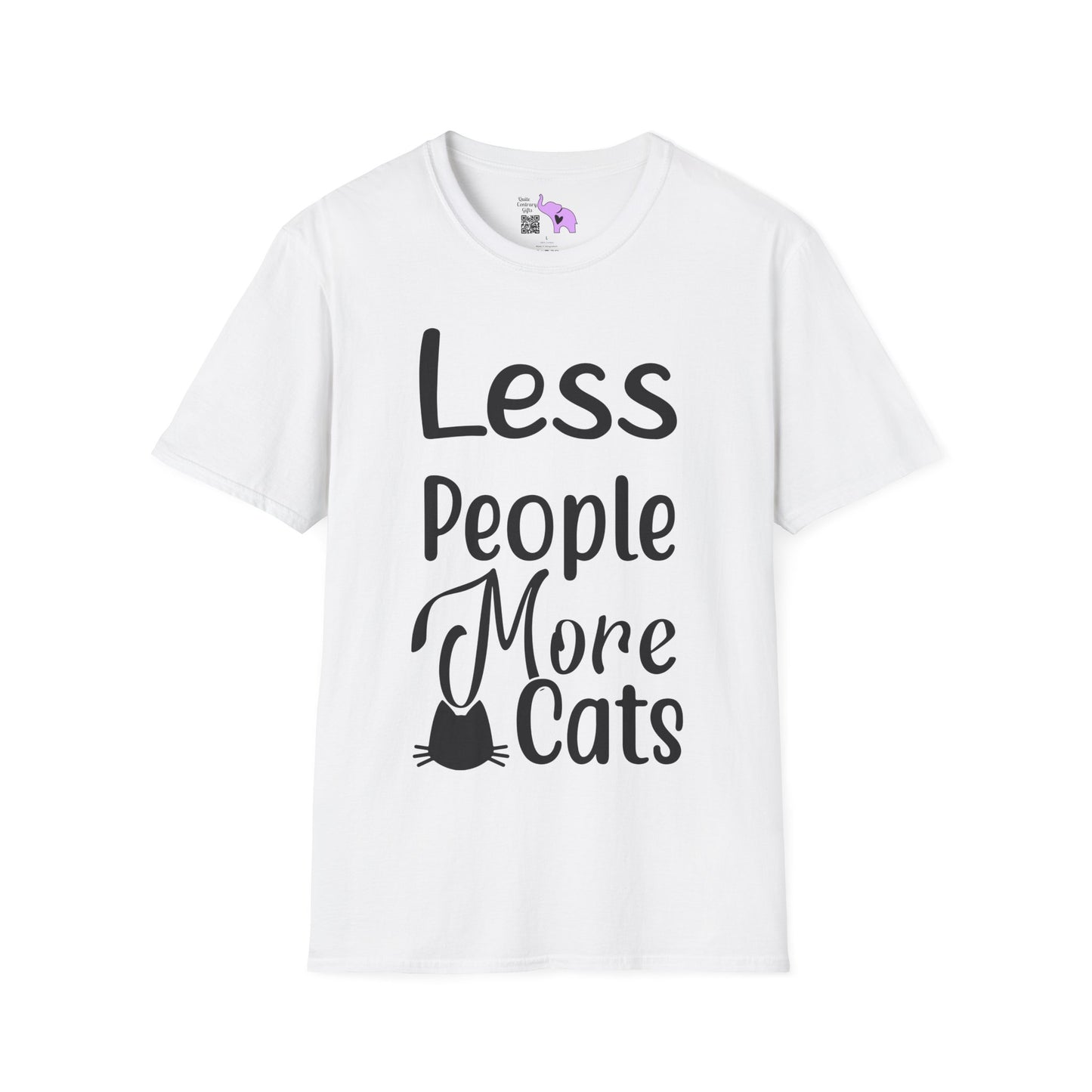 Less People More Cats Adult T-shirt