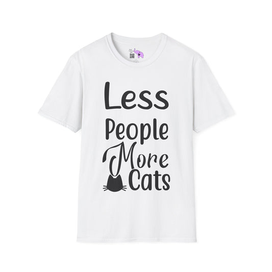 Less People More Cats Adult T-shirt