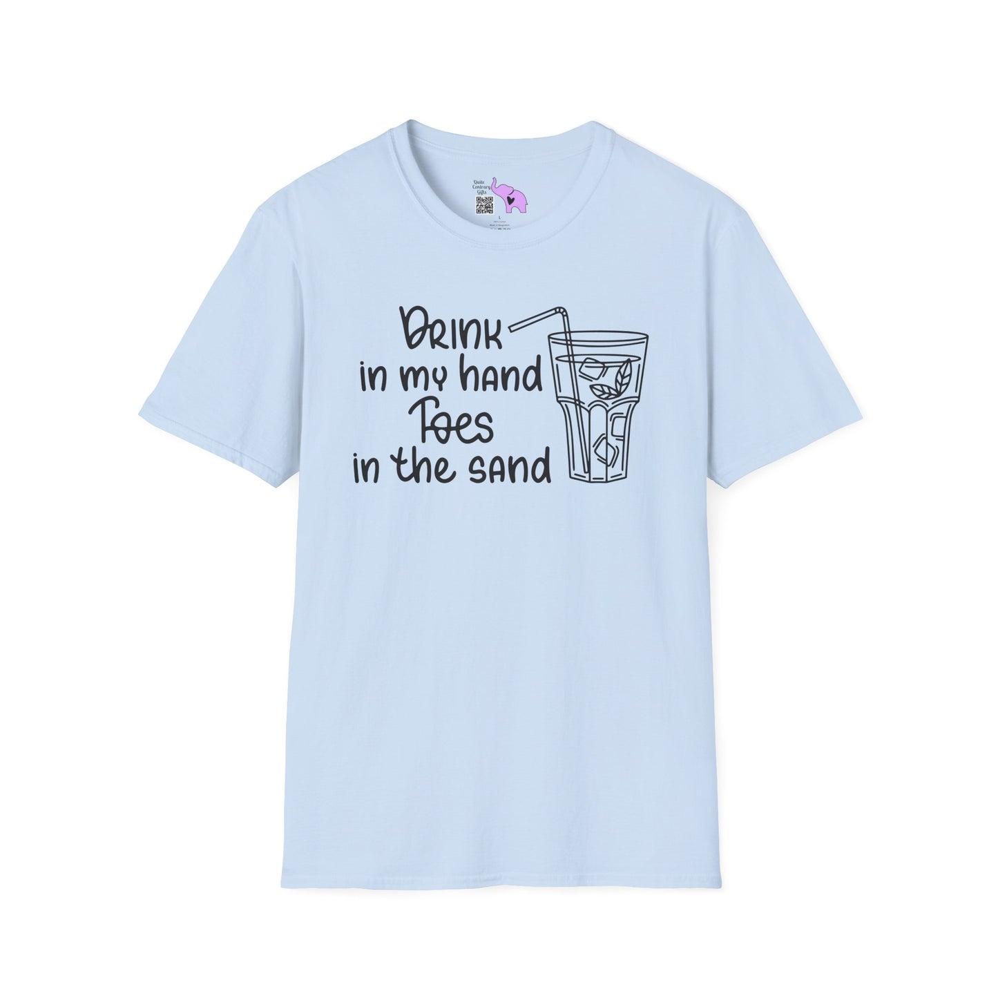 Drink In My Hand Toes In The Sand Adult T-shirt