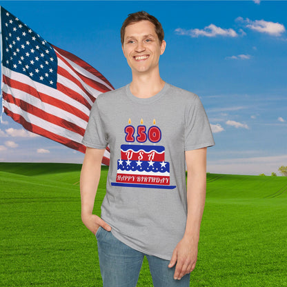 Happy Birthday USA Adult T-shirt