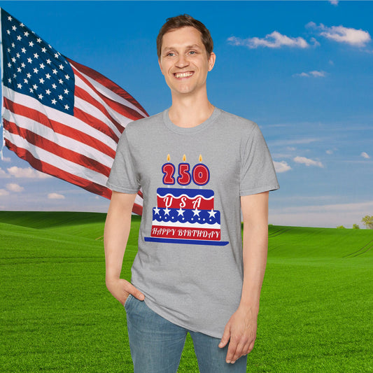 Happy Birthday USA Adult T-shirt
