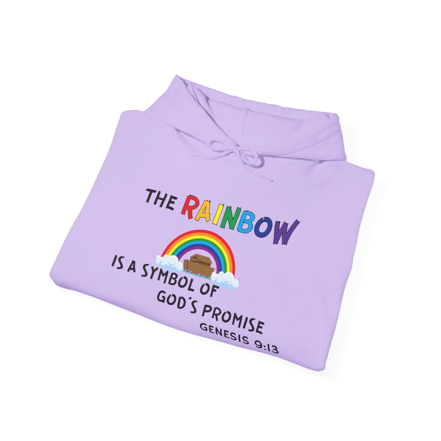 The Rainbow is a Symbol of God's Promise Heavy Blend™ Hooded Sweatshirt