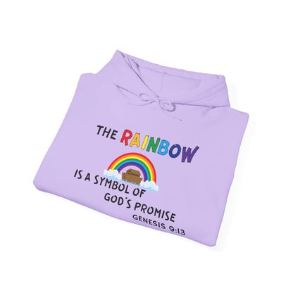 The Rainbow is a Symbol of God's Promise Heavy Blend™ Hooded Sweatshirt