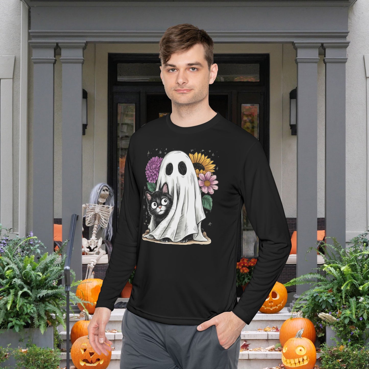 Boo & Purr Adult Long Sleeve Tee