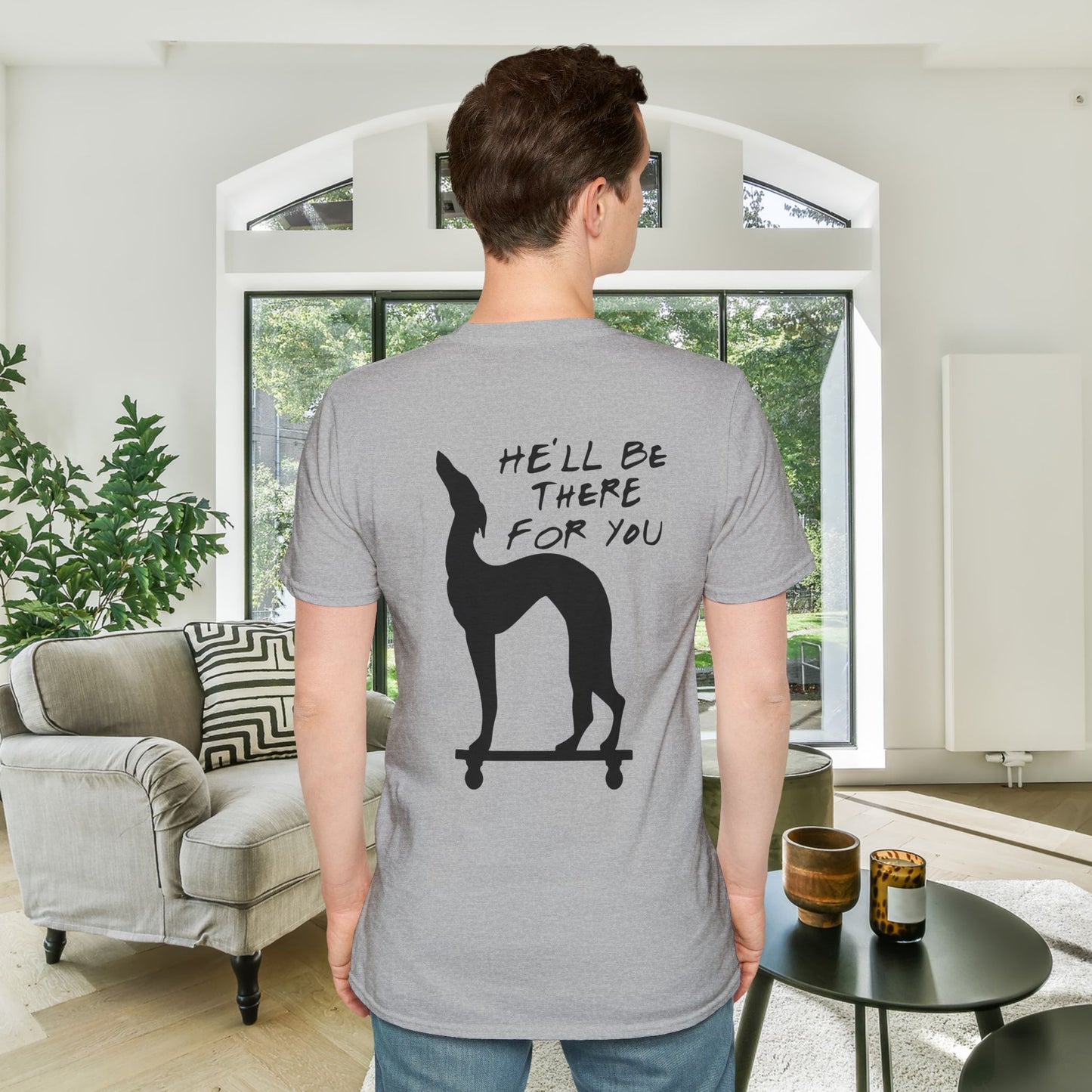Friends; Dog Statue He'll Be There For You Adult T-shirt